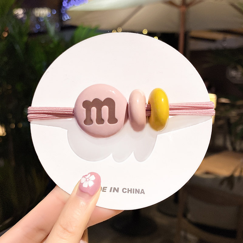 Pink chocolate m bean hair circle