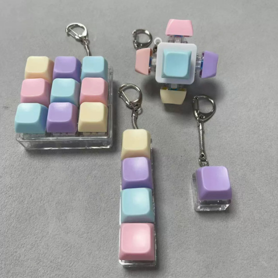 Two-Key, Three-Key, Five-Key Combination Decompression Toy Tester, Luminous Decompression Keychain, Finger Decompression Toy Pendant