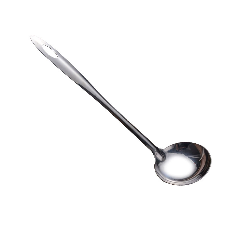 Stainless steel soup leaking spoon household spoon commercial soup long handle small hot pot colander spoon kitchen 304 pot spoon