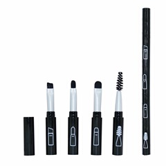 Four-in-one portable makeup brush, travel set, detachable mini eyeshadow brush, eyebrow brush, eyeliner brush, eyelash brush