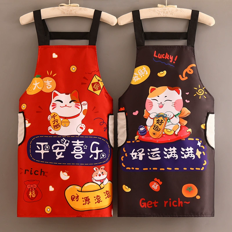 Фартук новый стиль приготовления пищи Национальная волна в китайском стиле кухня водонепроницаемая сеть красный маслостойкий ресторан домашняя мода ресторан рабочая одежда