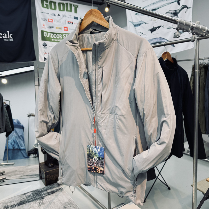 Big Brand Alternative! Men's Windproof and Water-Resistant Outdoor Lightweight Stand-Collar Cotton Jacket with Dynamic Air Circulation System for Warmth Big Brand Alternative! Men's Windproof and Water-Resistant Outdoor Lightweight Stand-Collar Cotton Jacket with Dynamic Air Circulation System for Warmth