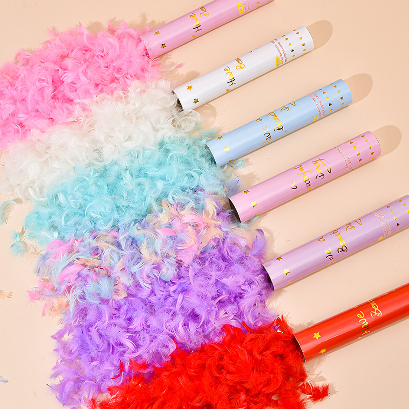 Plumas de regalo de casamiento de mano de regalo de cumpleaños de transmisión directa de regalo