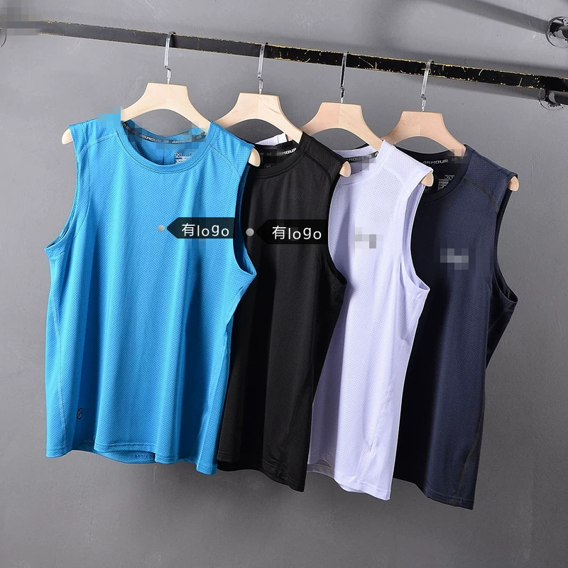 Летний спортивный жилет для бега для мужчин, легкая дышащая быстросохнущая фитнес-толстовка без рукавов для марафонских гонок, с перфорацией.