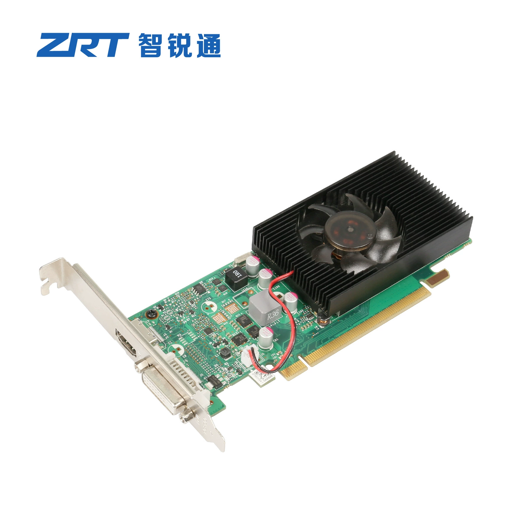 Видеокарта Nvidia GT1030 2ГБ 64bit GDDR5 256*32 DP+DVI PCI-E 16X LP