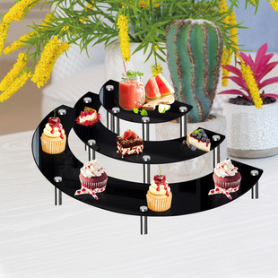 BT096 Stereo Acrylic Cake Snack Hand-made Size Combination Display Stand Metal Bracket Table Storage Rack