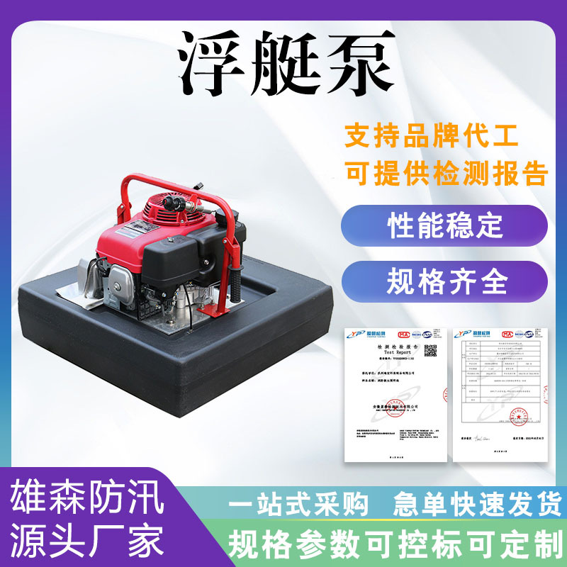 齐全排涝泵救援浮艇泵应急救火消防用泵汽油机动水上