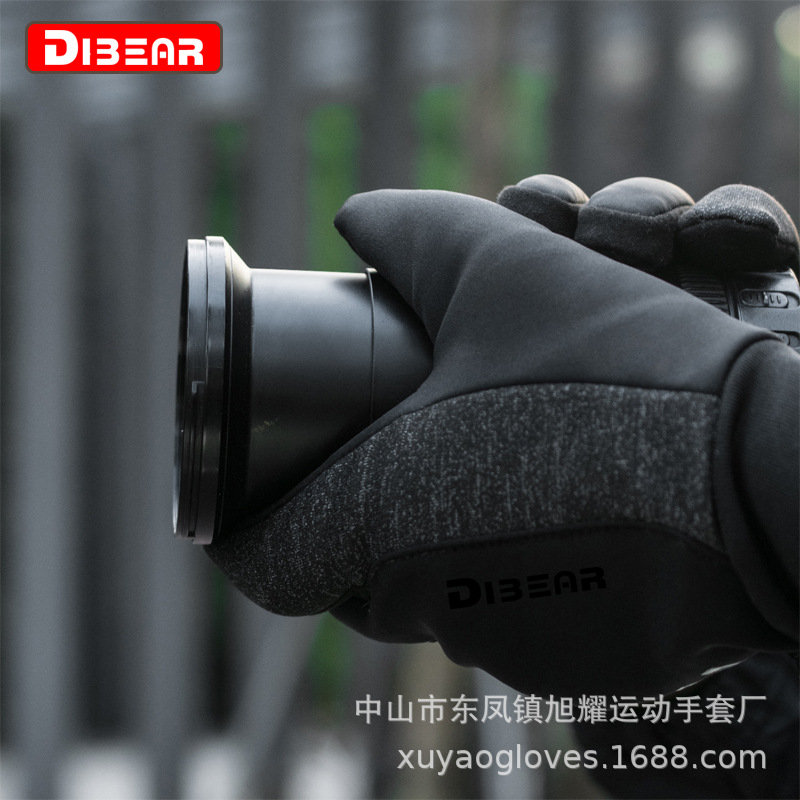 DIBEAR en stock al por mayor pantalla táctil negro caliente deportes al aire libre ciclismo bicicleta guantes hombres y mujeres antideslizante delgada