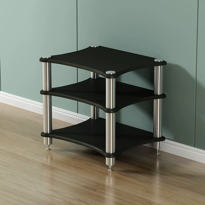 Electric car big tripod: Audio Stand, Audio Cabinet Rack - three-layers-of-black