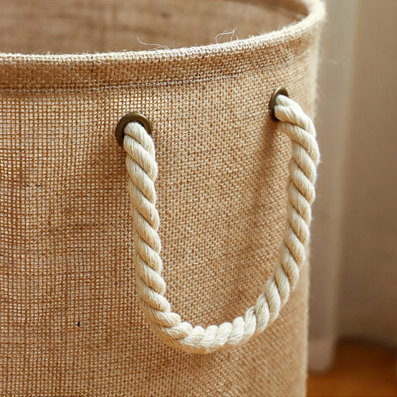 Jute dirty clothes basket portable cotton rope dirty clothes basket dirty clothes storage basket home dirty clothes laundry basket a generation of hair