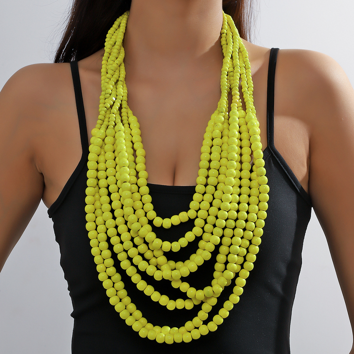 Holiday, Daily Occasion Simple Style Classic Style U Shape Wood Wholesale Layered Necklaces