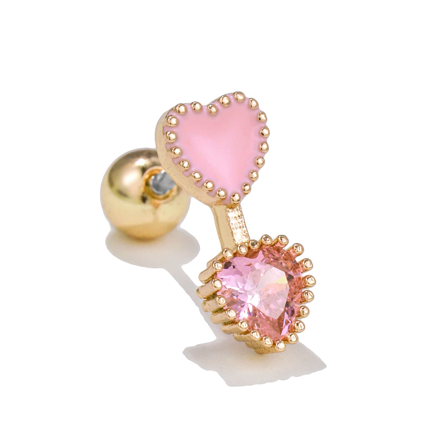 (Cross-border trading), fuchsia piercing, earrings