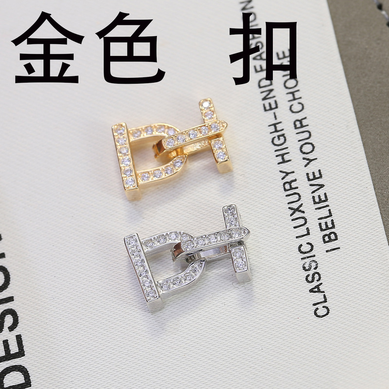 DIY アクセサリー S925 スターリングシルバーパールネックレスブレスレットダブルブレストライト高級ビーズバックルシルバーバックルスペーサー 3-4 ミリメートル|undefined