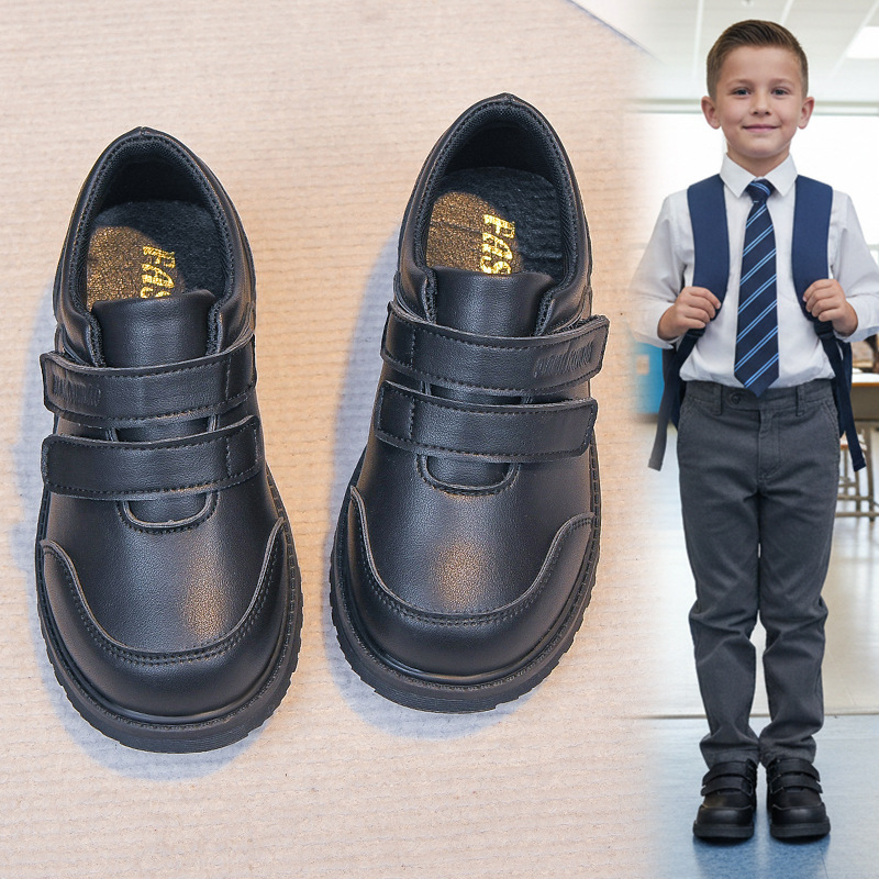 Boys' Leather Shoes 2026 Spring and Autumn New Black Children's Performance Shoes Boys' Small Leather Shoes Soft-Soled Student School Shoes Wholesale Boys' Leather Shoes 2026 Spring and Autumn New Black Children's Performance Shoes Boys' Small Leather Shoes Soft-Soled Student School Shoes Wholesale