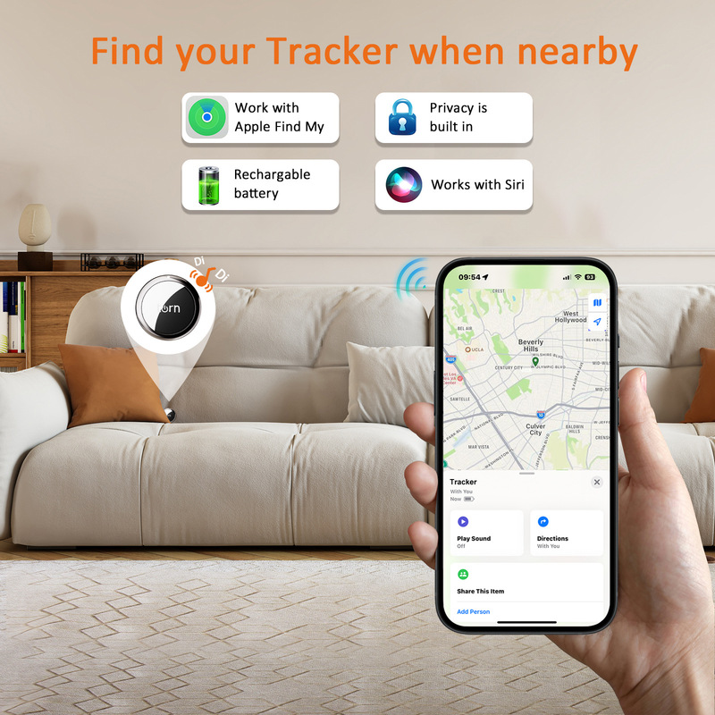 平替airtag真皮防丢器FindMy全球定位器钥匙扣钱包背包防丢神器|undefined