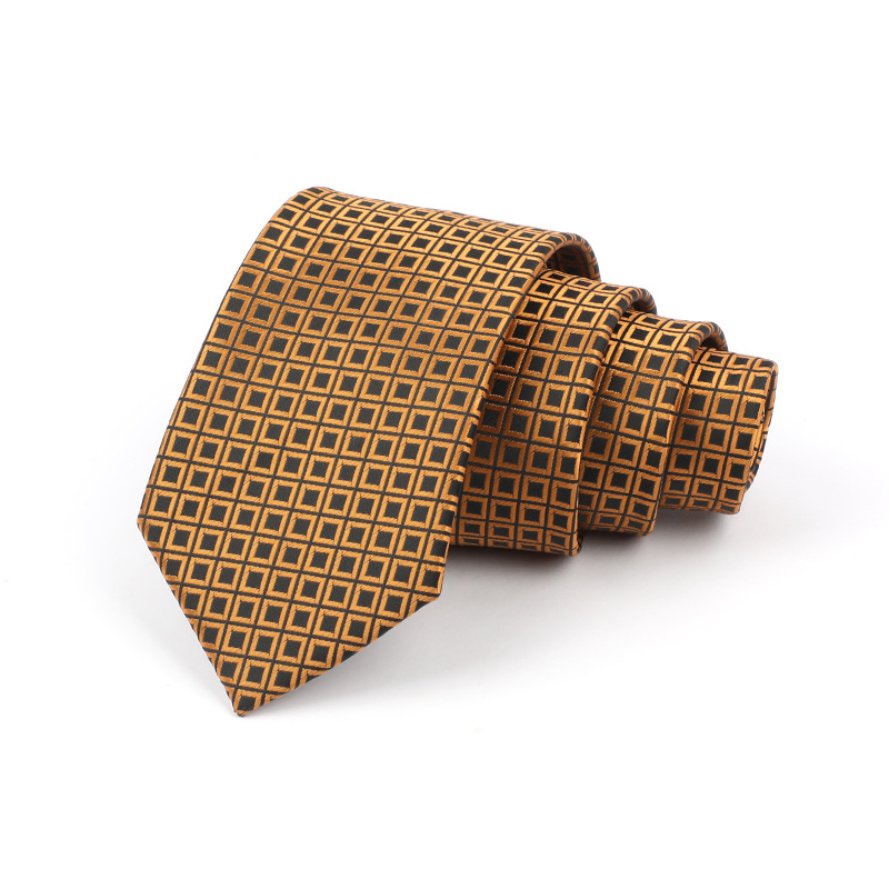Corbata de hombre jacquard bordado 8CM poliéster seda corbata tejida hombre sentido superior l corbata logo diseño y producción