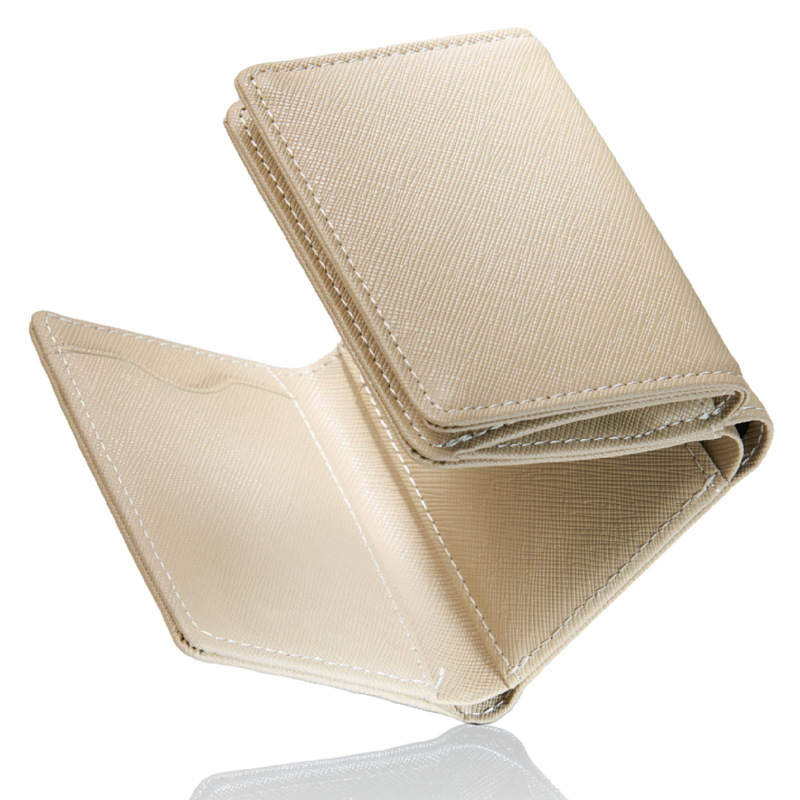 Amazon Explosions Men's Genuine Leather Tri-Fold Wallet Fashionable Simple High-end Saffiano Leather Men's Wallet