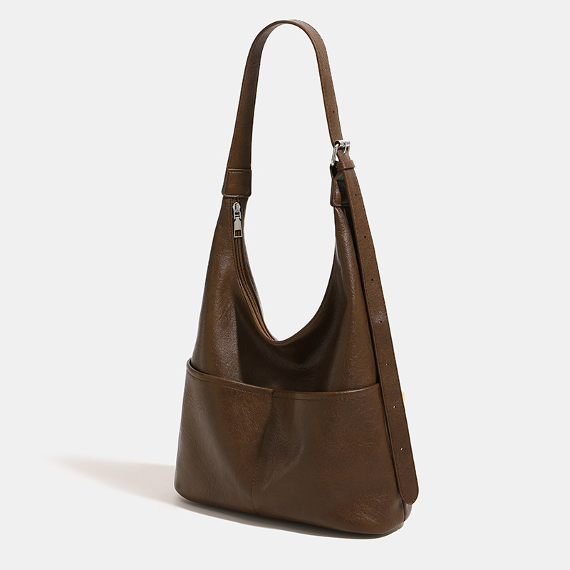 CHARHP & KEJNT公式正規品大容量バケツバッグレディースレトロシングルショルダーバッグ通勤トートバッグ|undefined