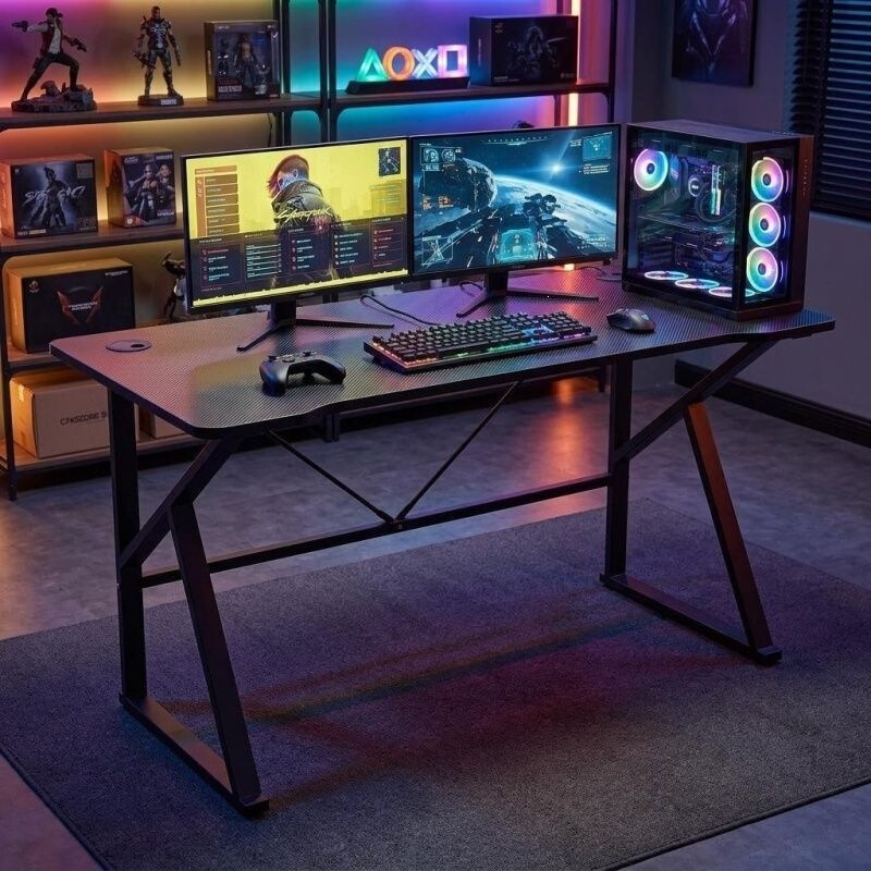 Desktop Computer Desk, Student Dormitory Study Desk, Modern Minimalist Bedroom Desk, Carbon Fiber Gaming Desk, Office Desk