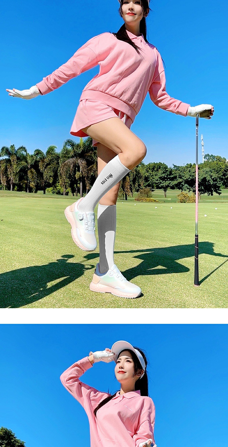 Bộ thể thao golf nữ áo polo dài tay phối quần short thêu hoa — KUZ199 [vải cotton không khí thoải mái/lỏng lẻo] quần short màu xanh nước ngoài, YF748 [Chất liệu vải cotton không khí thoải mái/co giãn] Áo màu xanh nước ngoài, KUZ199 [vải cotton không khí thoải mái/lỏng lẻo] quần short màu hồng nhạt, YF748 [Vải cotton không khí thoải mái/co giãn] màu hồng nhạt chi tiết 5