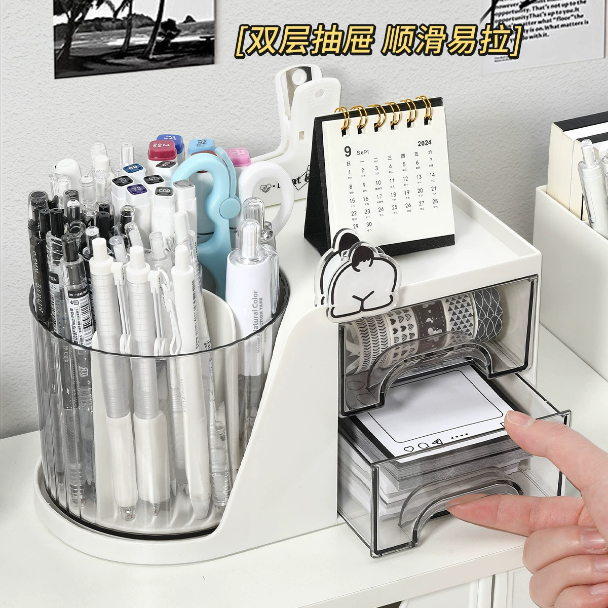 Storage box for boxes, pens holder for students, acrylic stationery