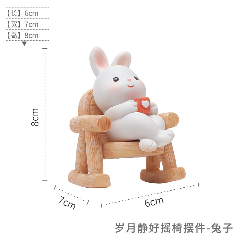 Lindo Panda reclinable resina pequeña Decoración Oficina de moda de escritorio decoración creativa regalo de descompresión