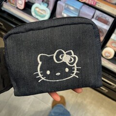 デニムスモールバッグ 2025 新しい刺繍子猫クラッチバッグ大容量多用途化粧品バッグ KT 猫ポータブルバッグ旅行