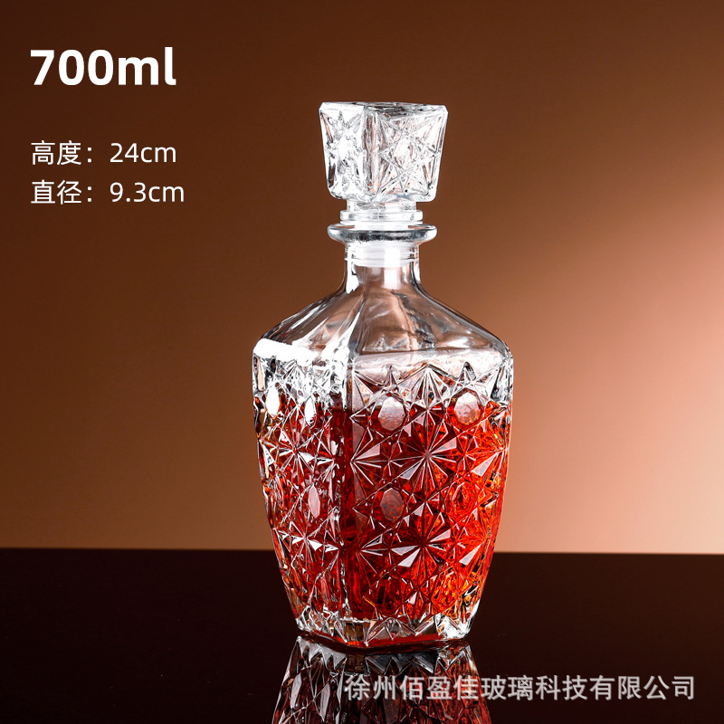 Botella de vino botella vacía de alta gama olla de vino botella de vino tinto de alta gama whisky licor medicina botella de vino con tapa Dispositivo de almacenamiento de vino europeo
