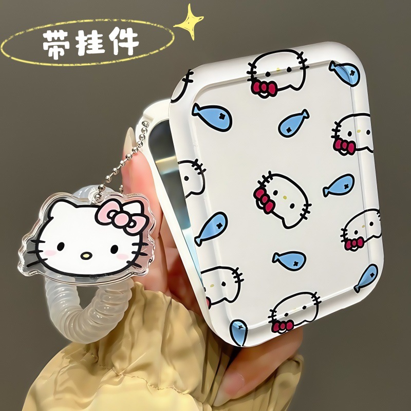 Hello Kitty, Japanese handheld folding cute mirror for students