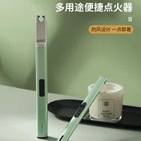 Импульсный газовый зажигатель для плиты, цифровая зажигалка, пистолет, перезаряжаемый, долговечный, для ароматерапии, свечей, ветрозащитный зажигатель с удлиненным наконечником.