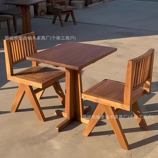 Folk Tavern Cafe Bar Dining Table Square Round Octopus Leg Leisure Table Coffee Table Western Restaurant Dining Table