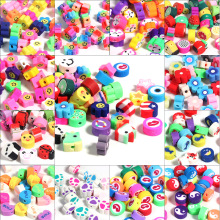 波西米亚风软陶珠太极八卦水果扁圆切片软陶 diy圆形小花圣诞散珠