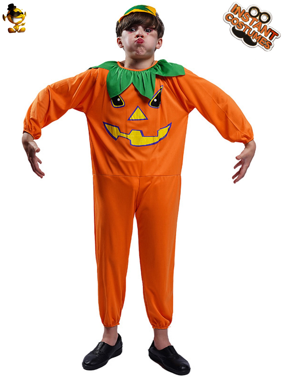 Halloween niños calabaza Cosplay pijamas de una sola pieza traje niños calabaza juego de rol ropa de fiesta