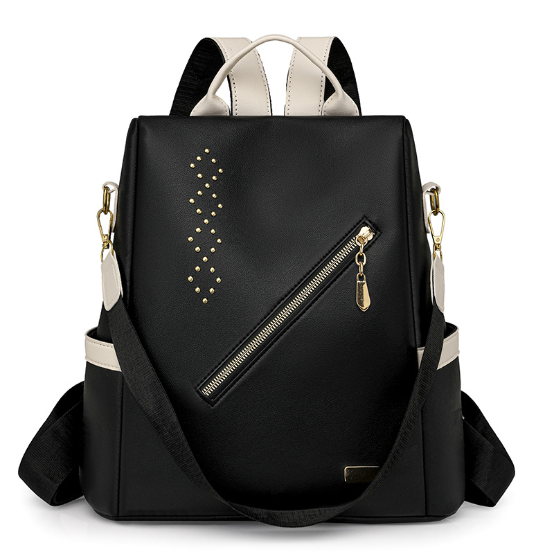 Mochila de cuero suave para mujer antirrobo transfronteriza 2024 nueva mochila de viaje al aire libre para jugar práctica mochila escolar de gran capacidad