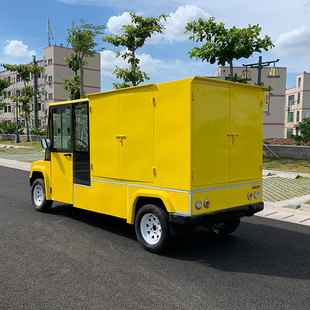 Electric four-wheel flatbed truck factory pull truck factory turnover truck site electric transport truck