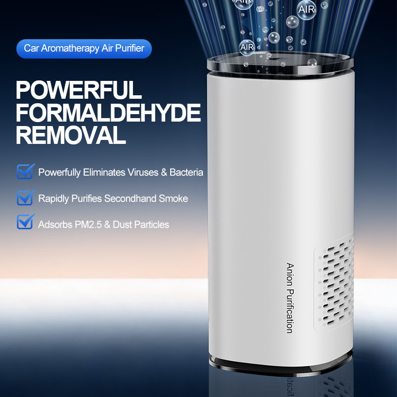 Cross-Border Deodorizing Small USB Rechargeable Car Air Purifier for Removing Smoke and Odors