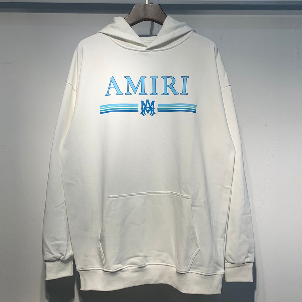 AMIRI suéter colección de letras de impresión transfronterizas 360 gramos de anillo masculino suelto casual sudadera encapuchada