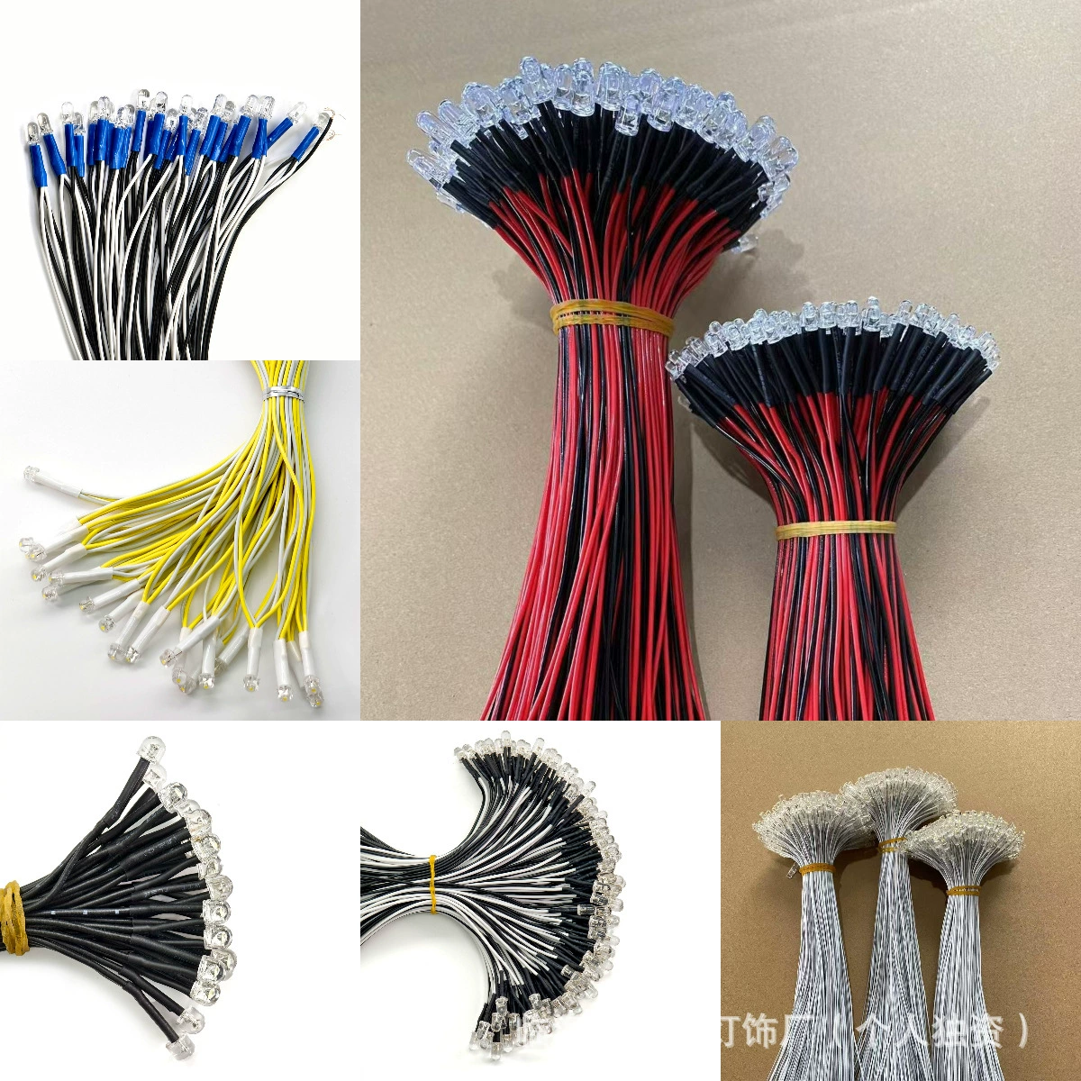 Светодиодные лампы с прямым подключением и проводом F3, диоды 3В~220В для сигнальных индикаторов и праздничного декора