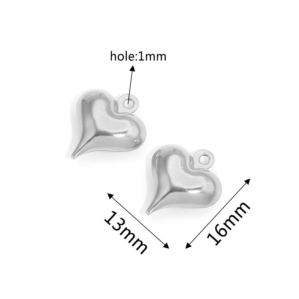 Acero inoxidable hueco melocotón corazón amor corazón colgante pulsera collar DIY pequeño colgante DIY accesorios de la joyería al por mayor