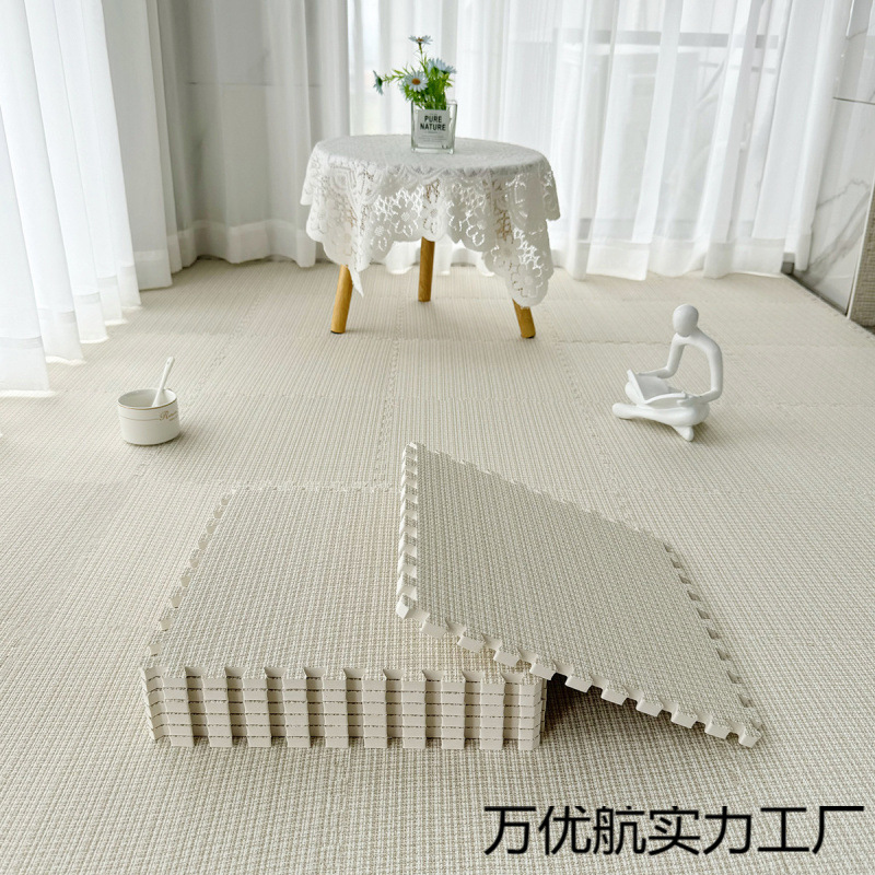 Bedside Children's Crawling Mat Large Area Bedroom Carpet Bedroom Living Room Cream Splicing Floor Mat Style Full Carpet