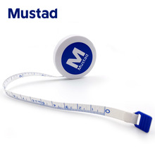 mustad迷你自动伸缩便携量鱼软尺溪流微物路亚钓鱼小工具配件拍照