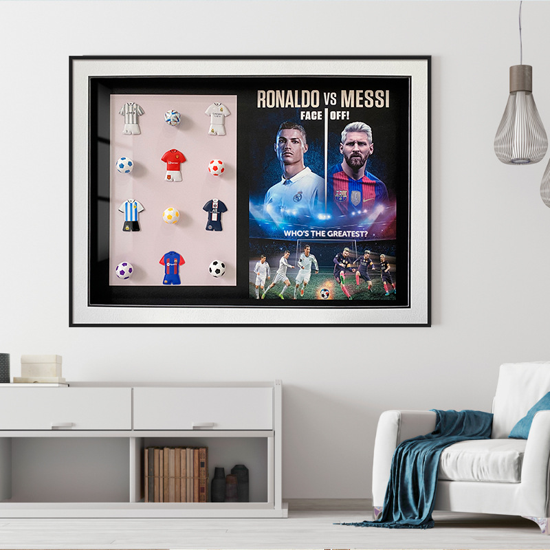 Pintura de decoración de fútbol Pintura de sala de estar Ronaldo Football Star Portugal Copa del mundo Football Club Pintura mural