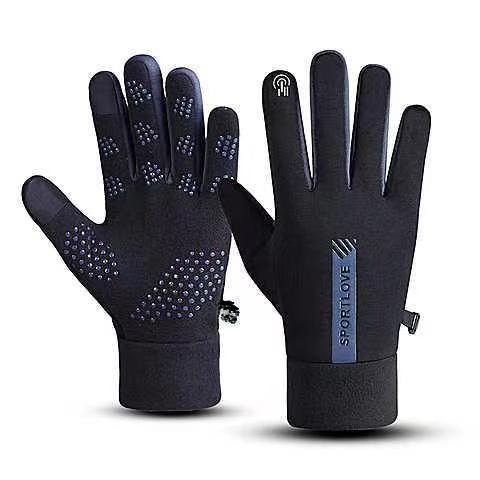 Spring and winter sports warm gloves men and women waterproof riding windproof cold-proof couple cycling driving non-slip touch screen_maomaolike.com