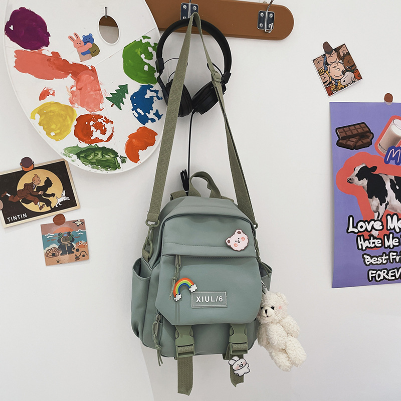 Otoño e Invierno nueva bolsa de mensajero ins estilo estudiante escuela secundaria femenina Harajuku coreano fresco lindo mini mochila