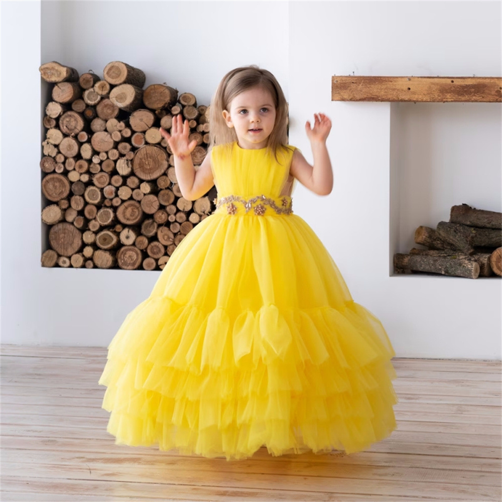 children's wedding dress sleevless