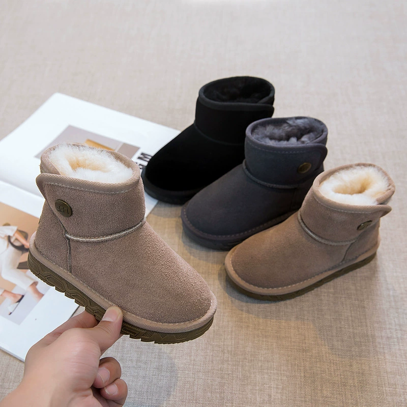 Плюшевые снегоступы детские зимние новые ботинки для мальчиков