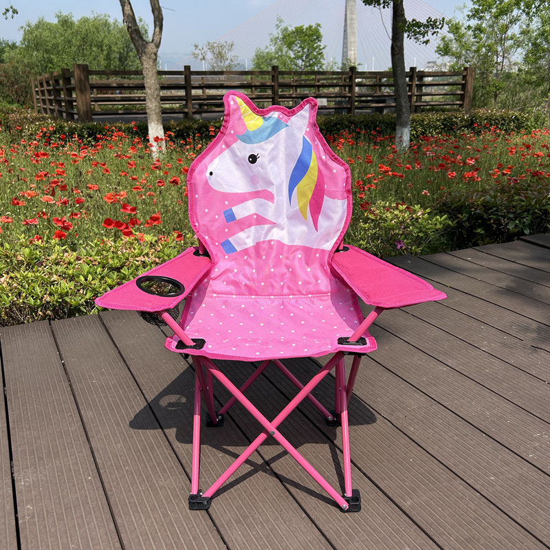 Silla plegable de dibujos animados para niños Silla de playa al aire libre Silla de bocetos Silla de camping Silla de ocio portátil Silla de respaldo de bebé