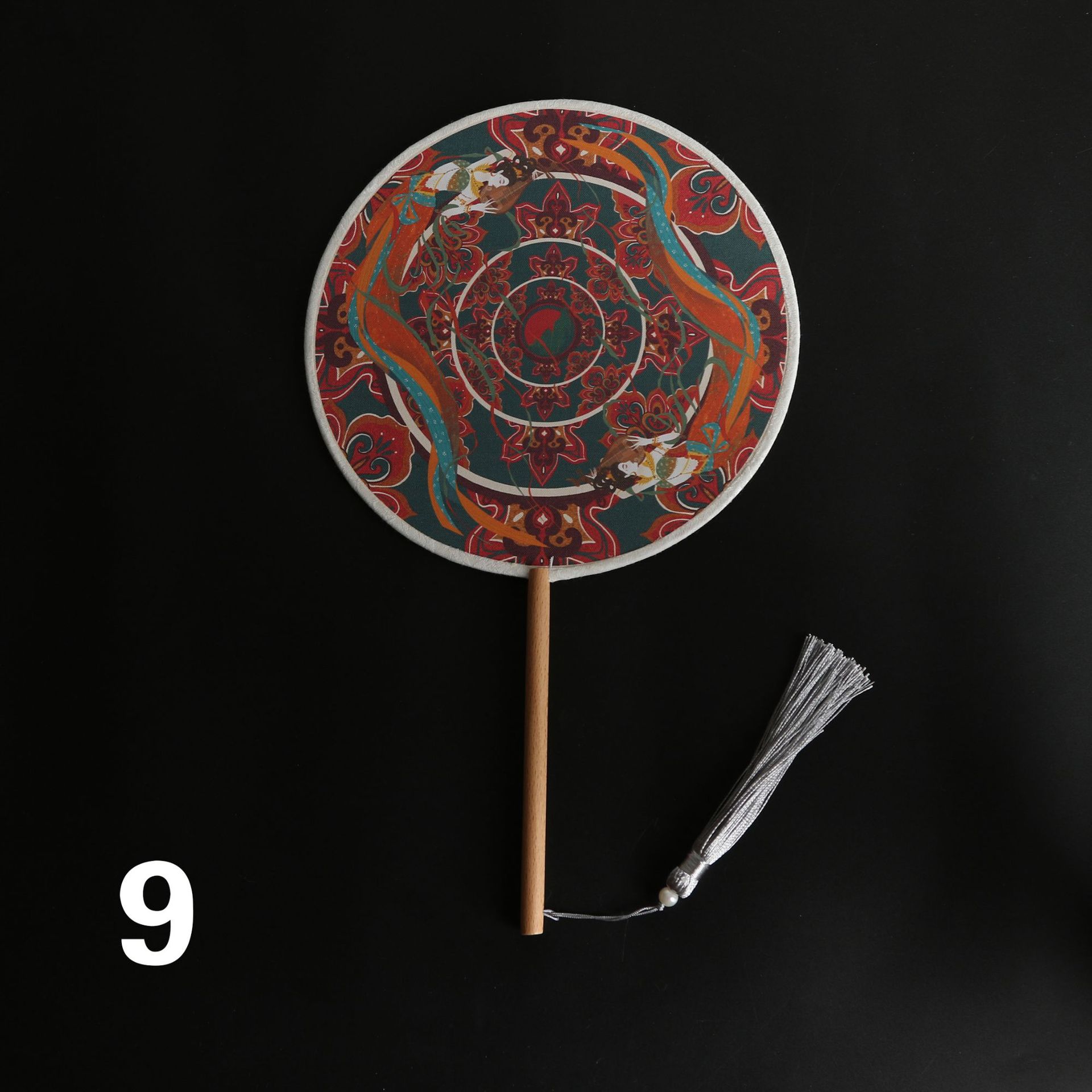 Entrega de una pieza dama de honor de moda Nacional mejor hombre ventilador danza foto paño de doble cara ventilador de la boda al por mayor ventilador de publicidad de dibujos animados