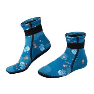 Children's Beach Socks Amphibious Wading Waterproof Socks Long Tube High Diving Sun Protection Swimming Non-Slip Men and Women Wear-Resistant