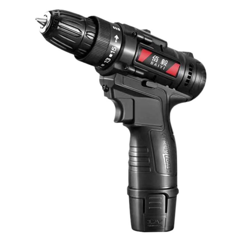 Transfronterizo 12V de mano taladro eléctrico de litio de doble velocidad hogar pequeño taladro de mano conveniente destornillador eléctrico recargable fabricante